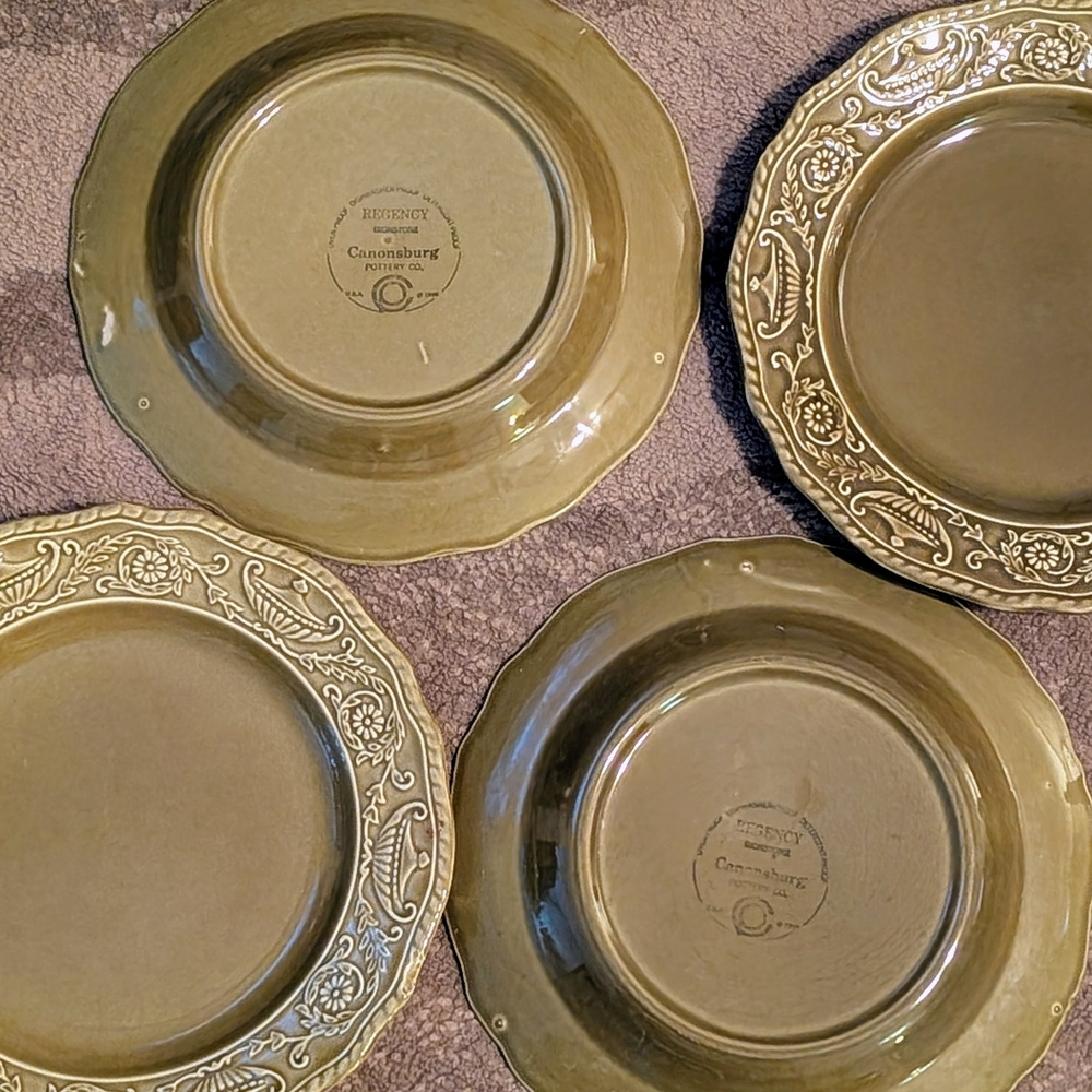 VTG. Regency Ironstone Canonbury Pottery Plates